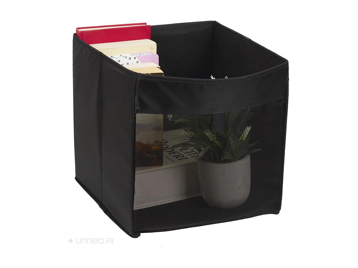 Cube de rangement 30x30x30 cm noir