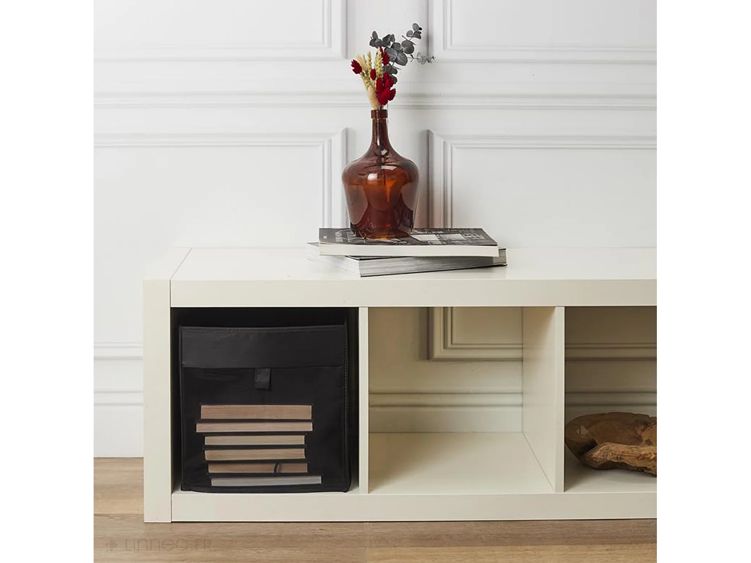 Cube de rangement 30x30x30 cm noir