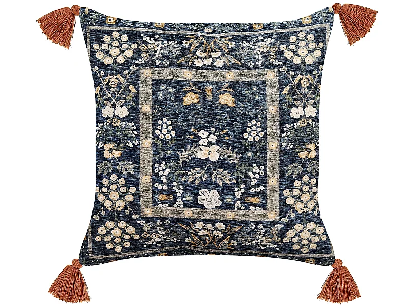 Sierkussen PANAX Fluweel 45 x 45 cm Multicolor Bloempatroon