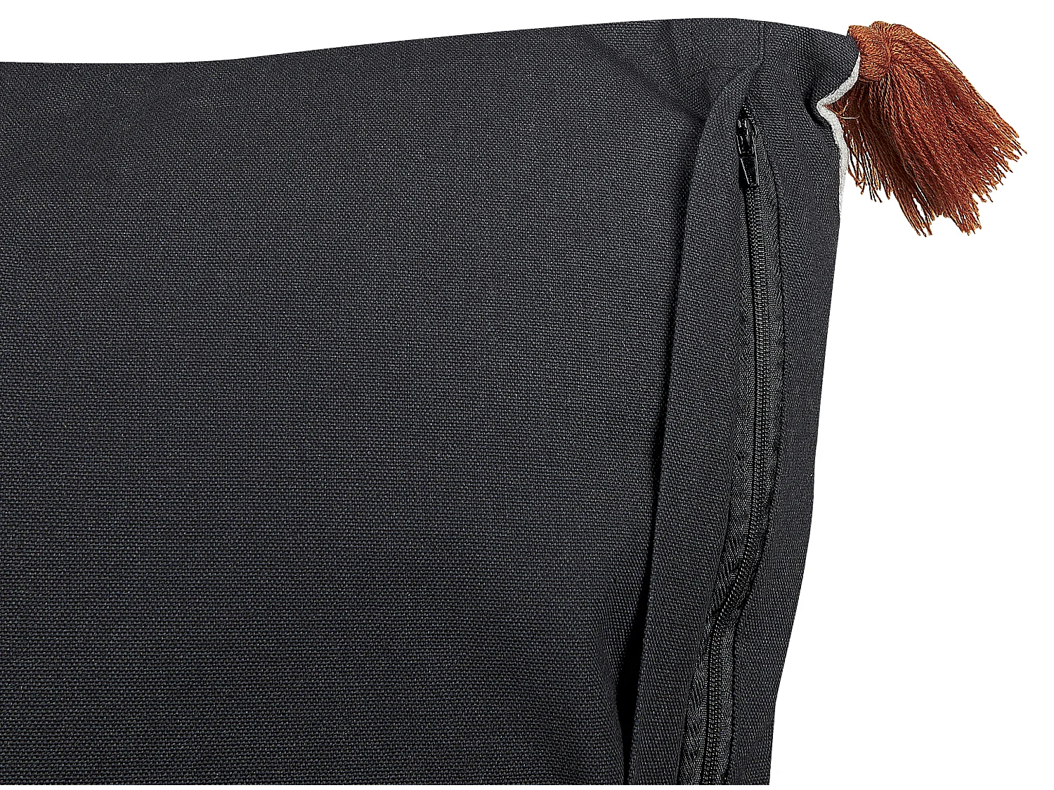 Dekokissen 2er Set mit Füllung Quasten Blumen Samt bunt / blau 45x45 cm Panax