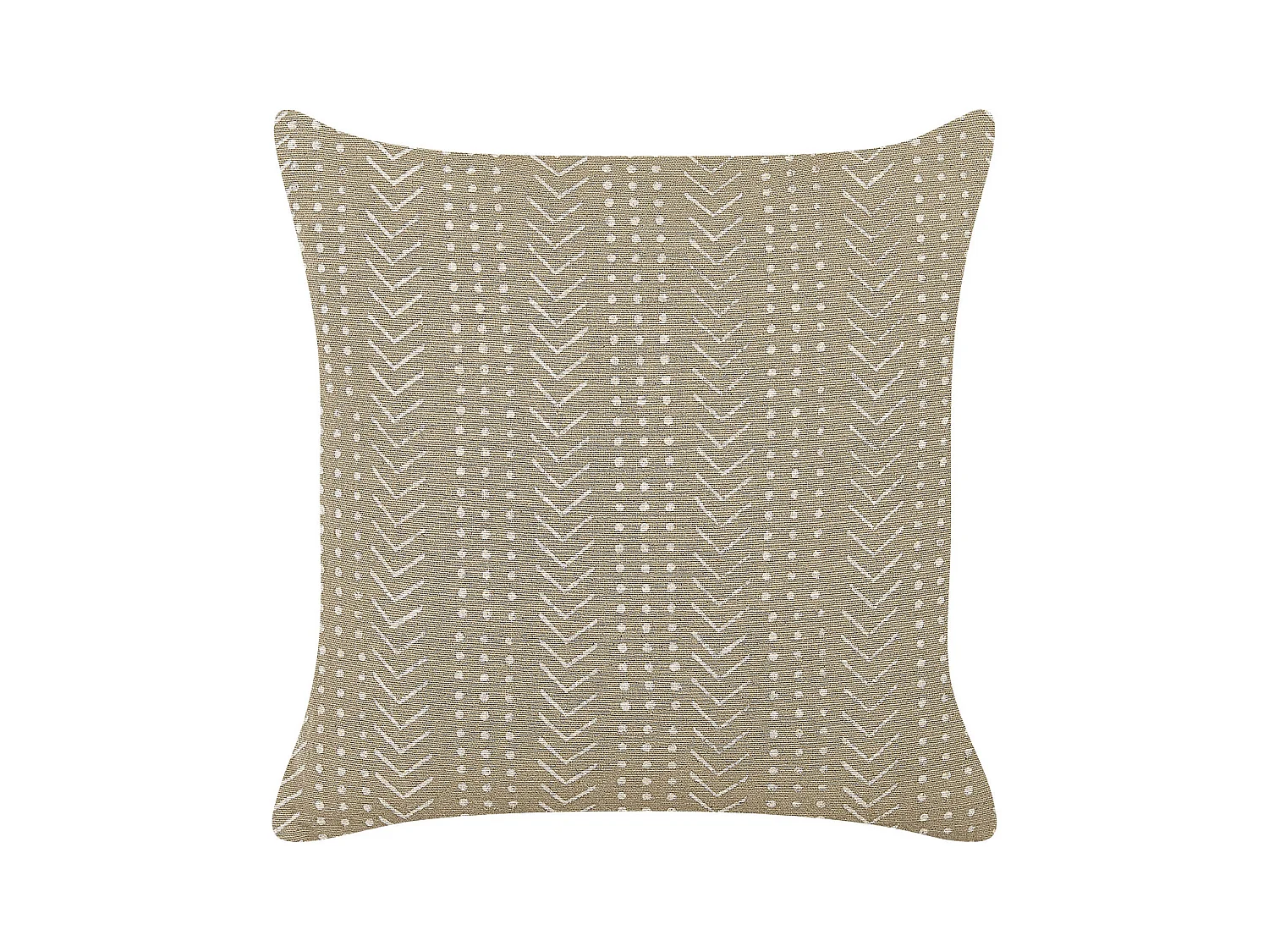 Dekokissen mit Füllung Muster Baumwolle beige / weiß 45 x 45 cm Boho Senecio