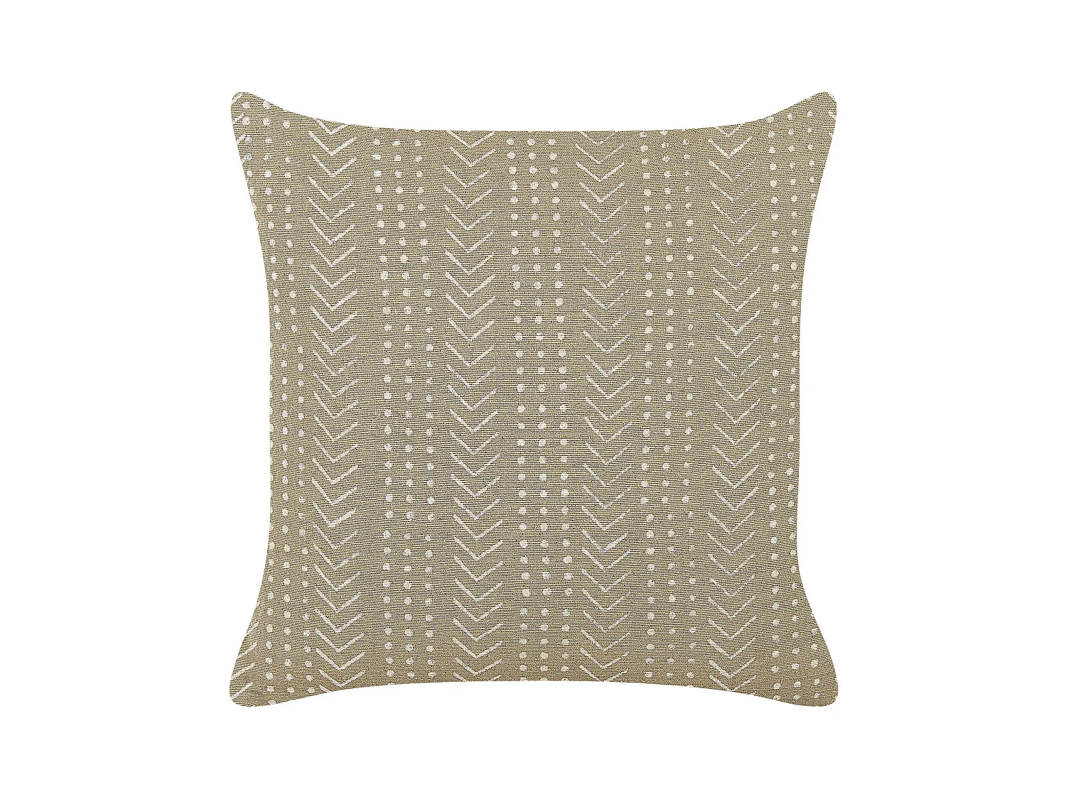 Dekokissen mit Füllung Muster Baumwolle beige / weiß 45 x 45 cm Boho Senecio