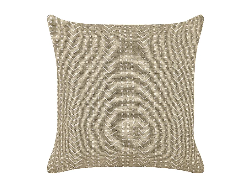 Coussin SENECIO Coton 45 x 45 cm Beige Motif géométrique