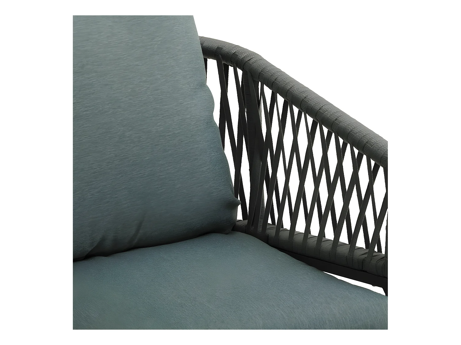 Fauteuil Oriengo mailles olive/graphite Hespéride