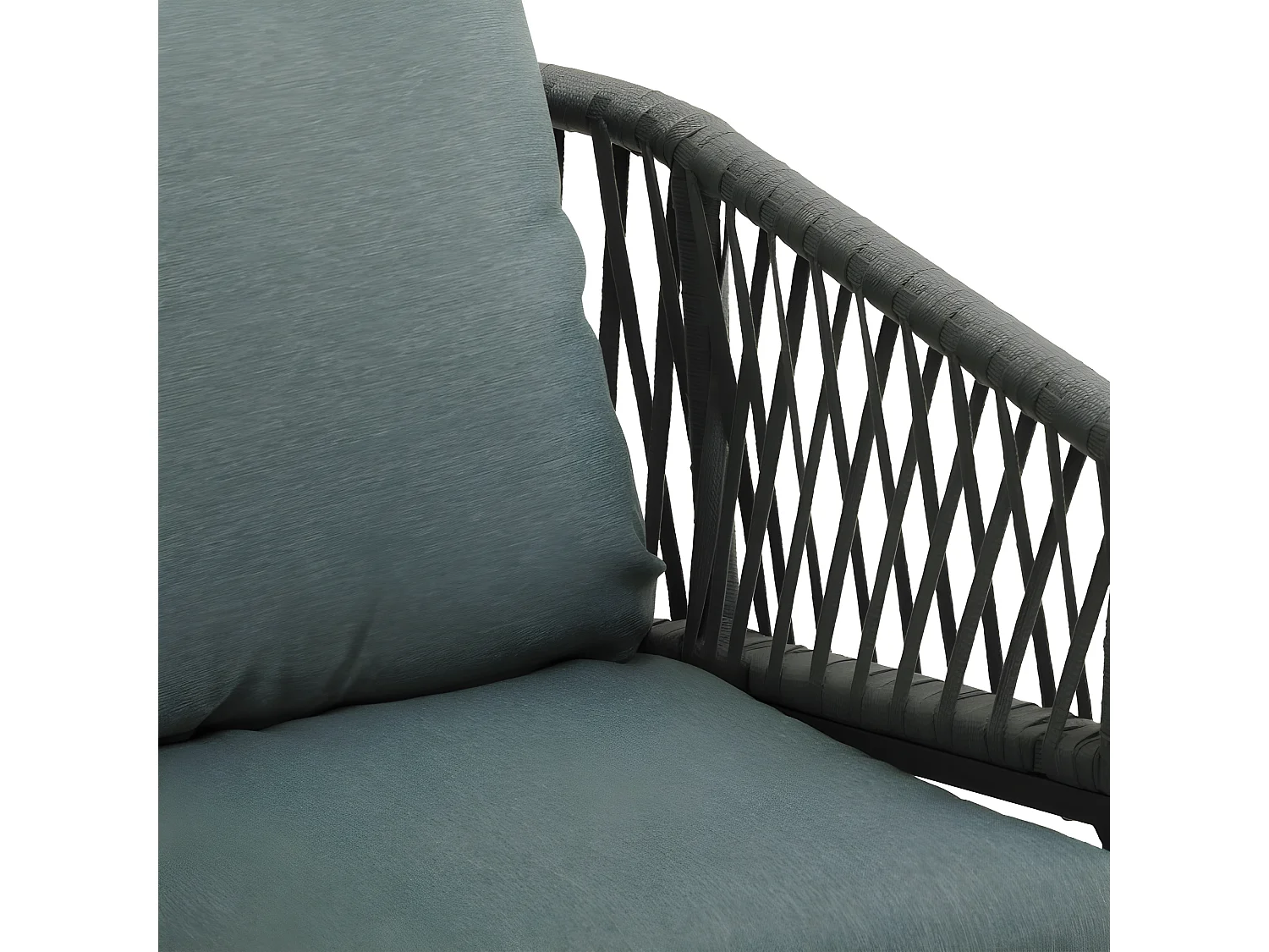 Fauteuil Oriengo mailles olive/graphite Hespéride