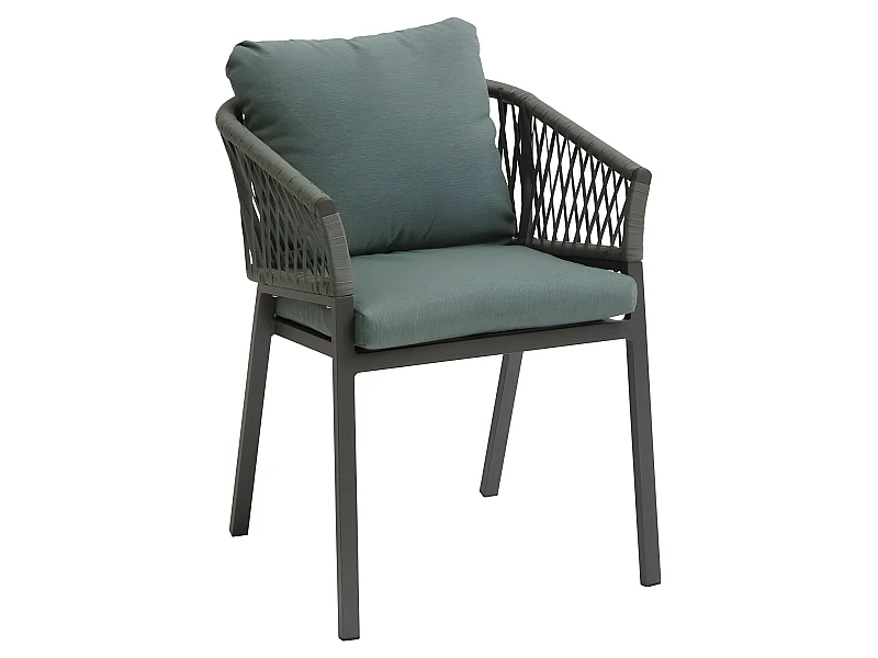 Fauteuil Oriengo mailles olive/graphite Hespéride