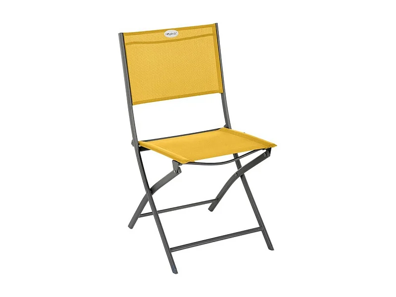 Chaise pliante Modula moutarde/graphite Hespéride