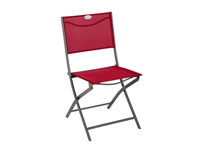 Chaise pliante Modula grenade/graphite Hespéride