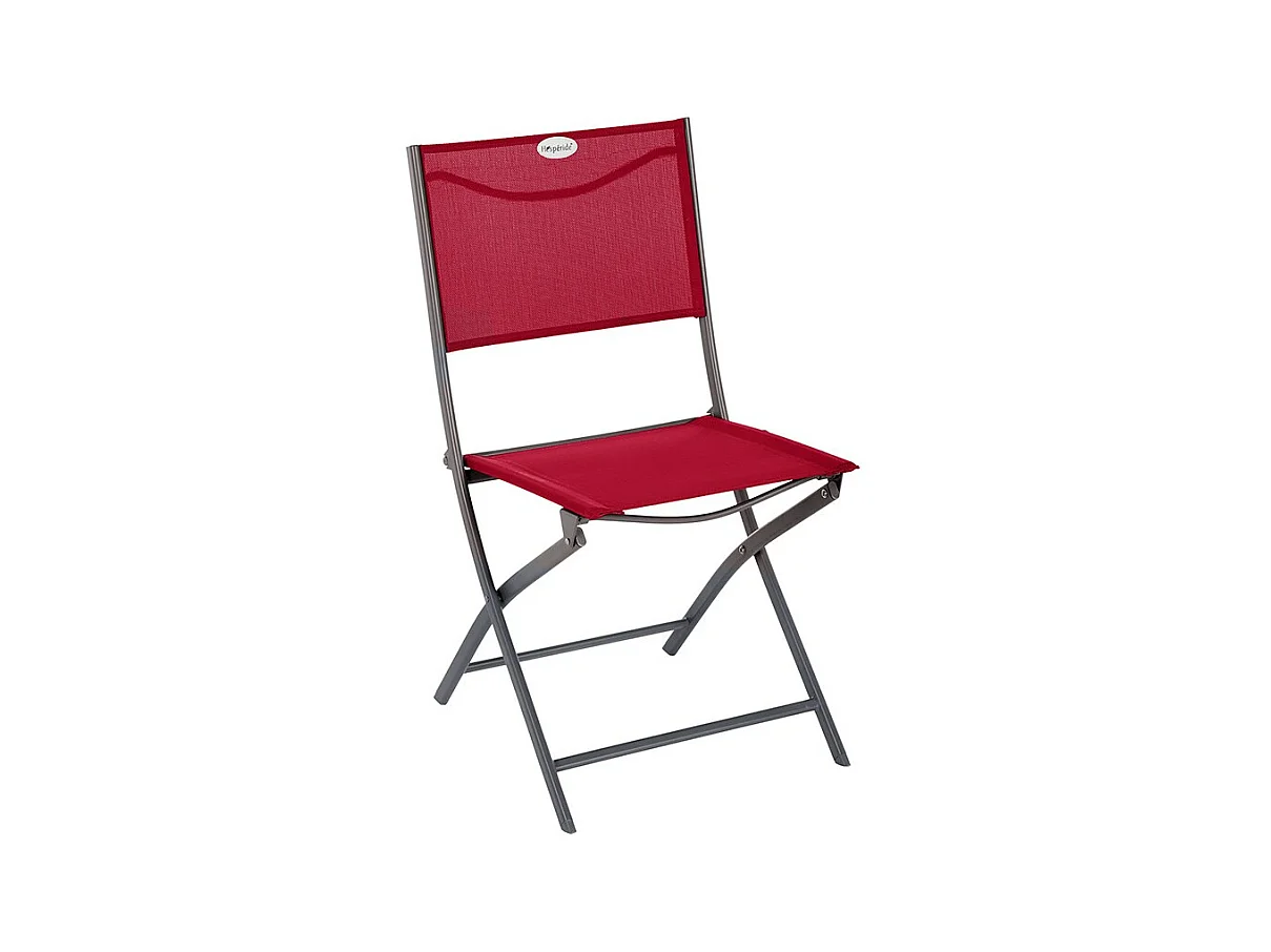 Chaise pliante Modula grenade/graphite Hespéride