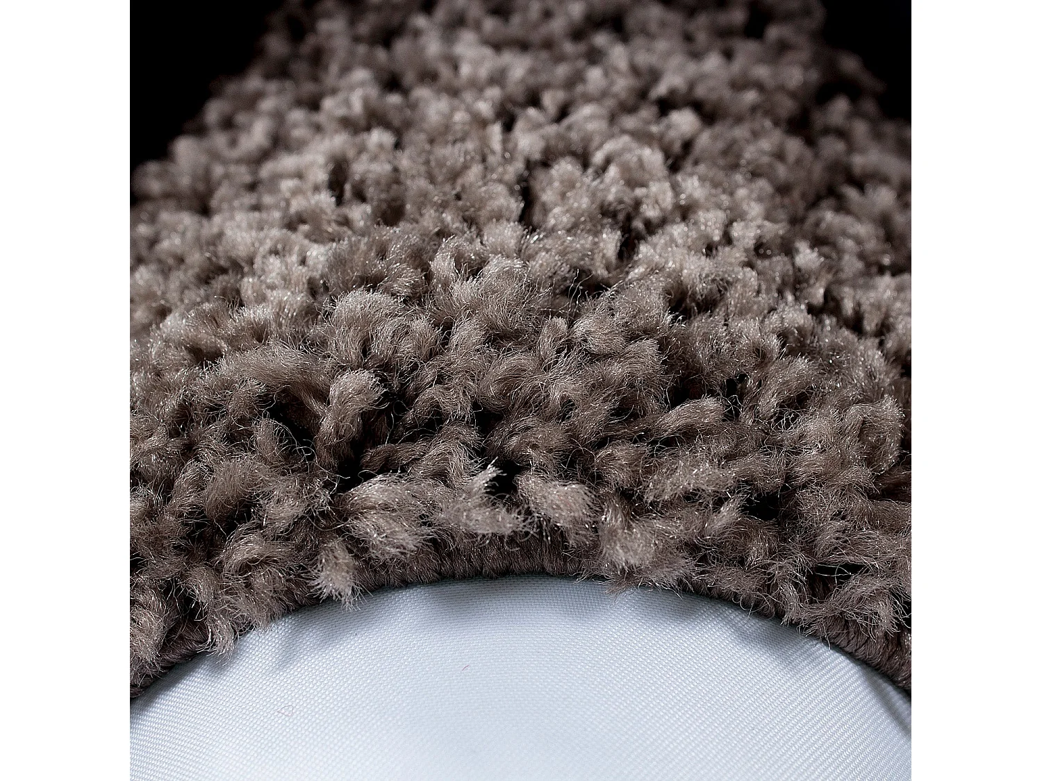 SHAGGY - Tapis à Bordures - Taupe 200 x 290 cm