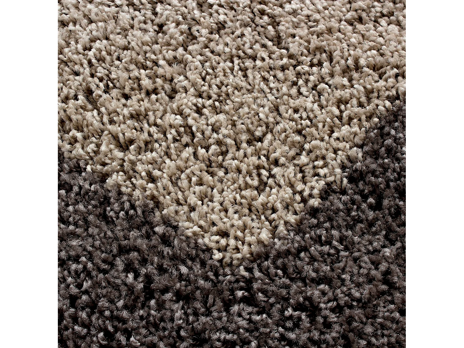 SHAGGY - Tapis à Bordures - Taupe 200 x 290 cm