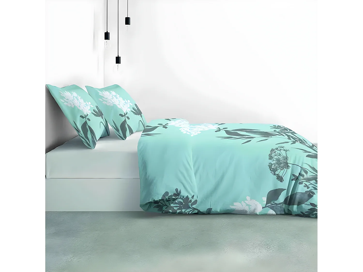 Housse de couette 240x260 cm + 2 taies d'oreiller 65x65 cm 100% Coton 47 fils Lito