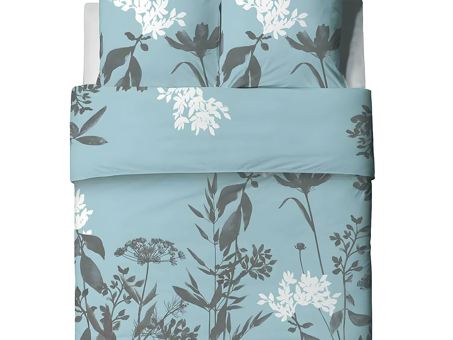 Housse de couette 240x260 cm + 2 taies d'oreiller 65x65 cm 100% Coton 47 fils Lito