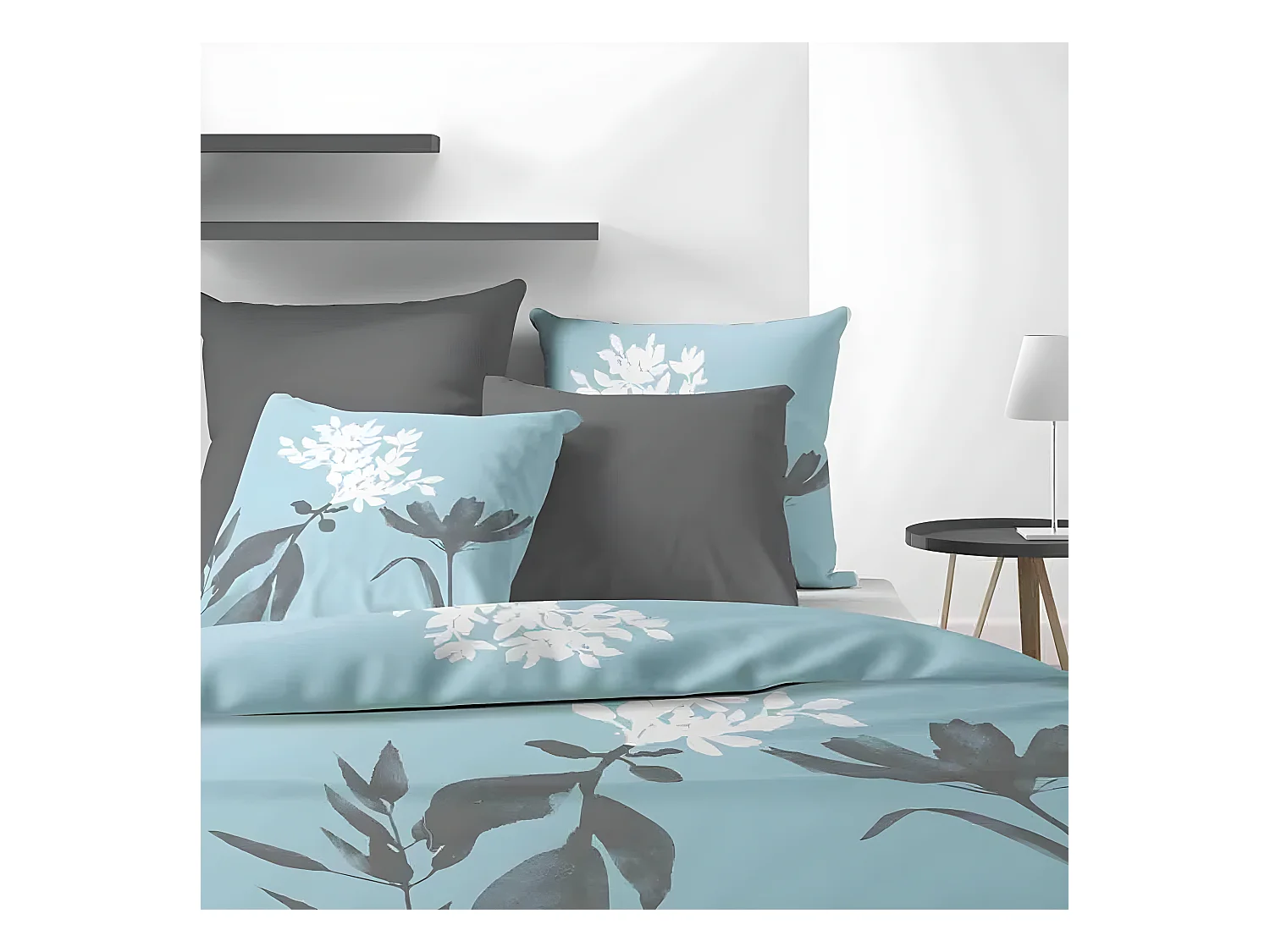Housse de couette 220x240 cm + 2 taies d'oreiller 65x65 cm 100% Coton 47 fils Lito