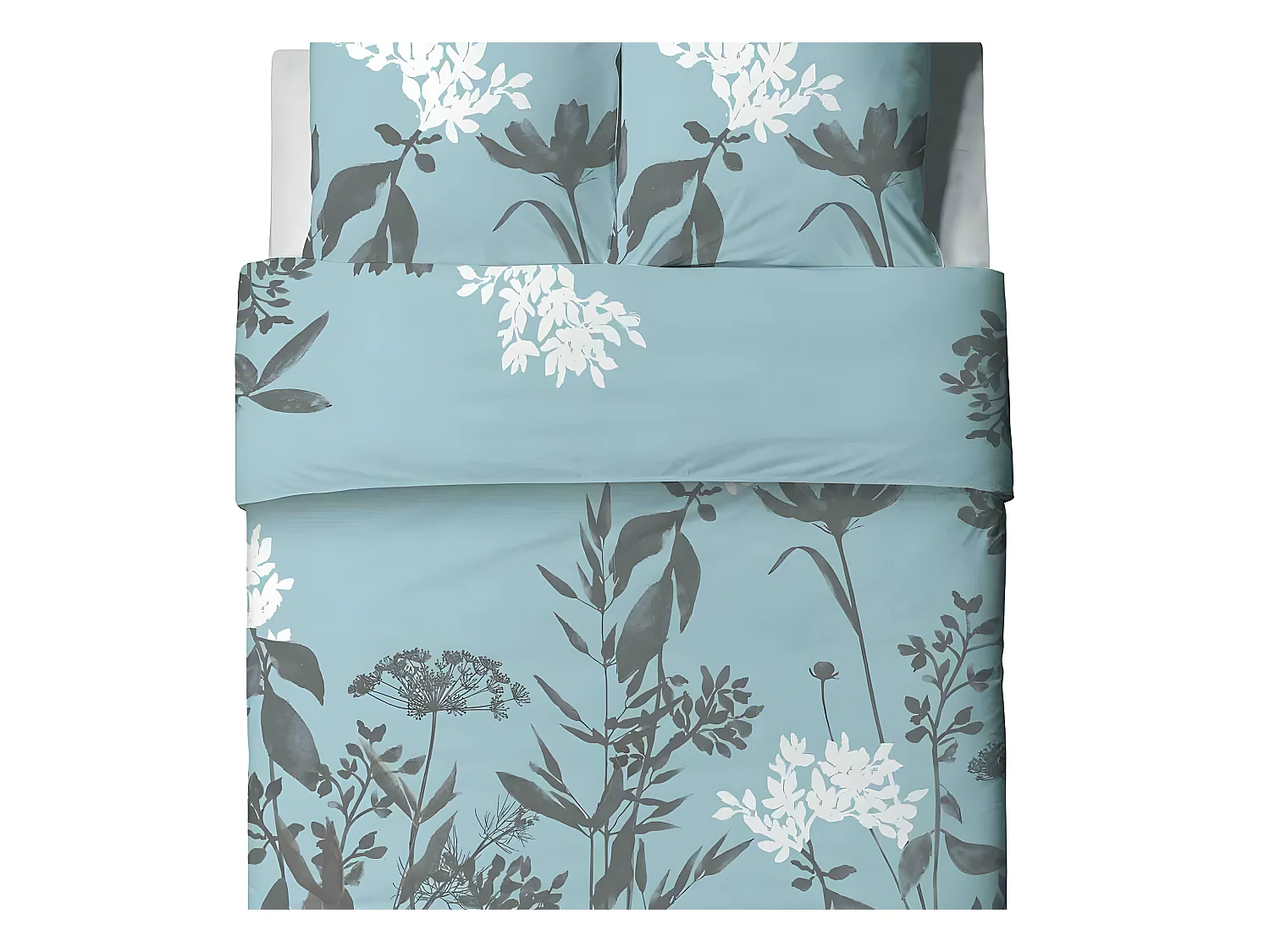 Housse de couette 220x240 cm + 2 taies d'oreiller 65x65 cm 100% Coton 47 fils Lito