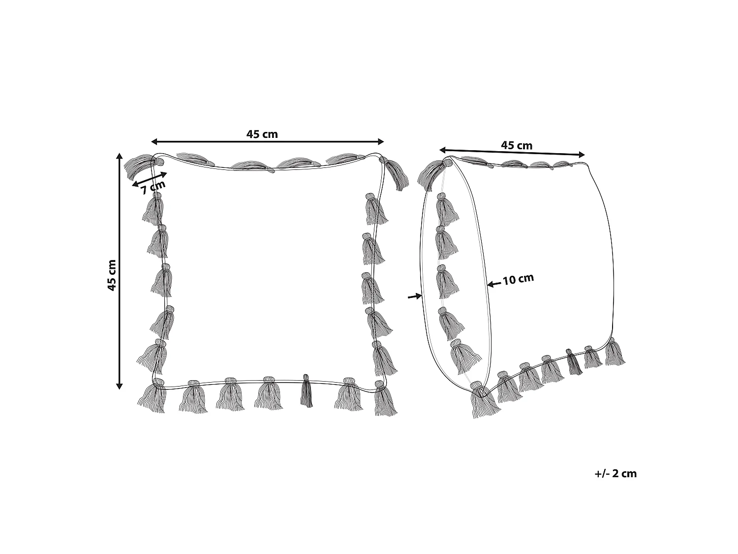 Coussin LYNCHIS Coton 45 x 45 cm Vert olive Unicolore