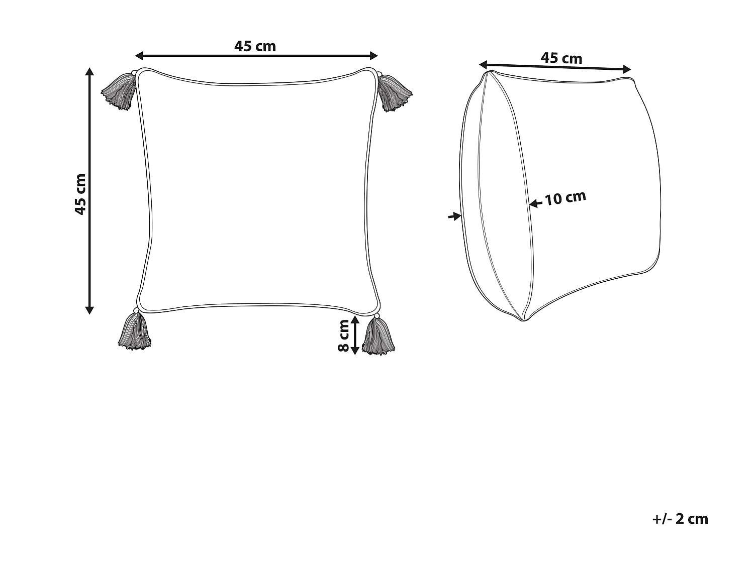 Poduszka dekoracyjna SYRINGA Bawełna 45 x 45 cm Zielony Wzór geometryczny
