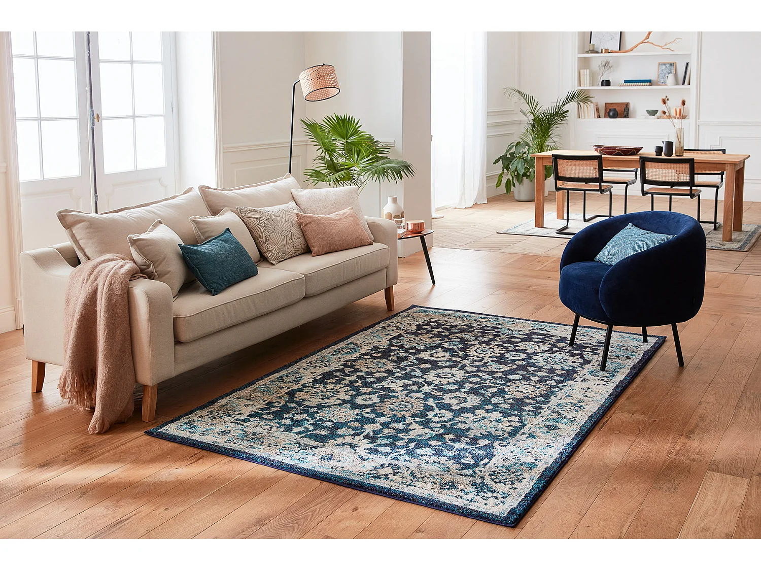 Tapis de salon - vintage  - Anatolia - 160x230cm - Bleu