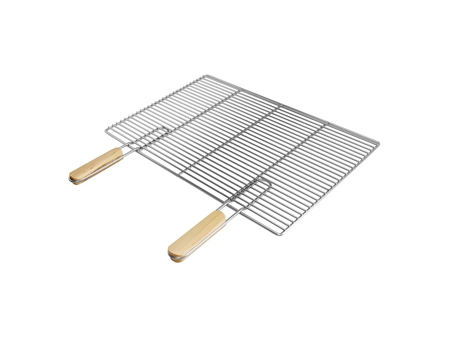 Parrilla barbacoa con doble asa tamaño 60x40cm en acero inoxidable ECD Germany