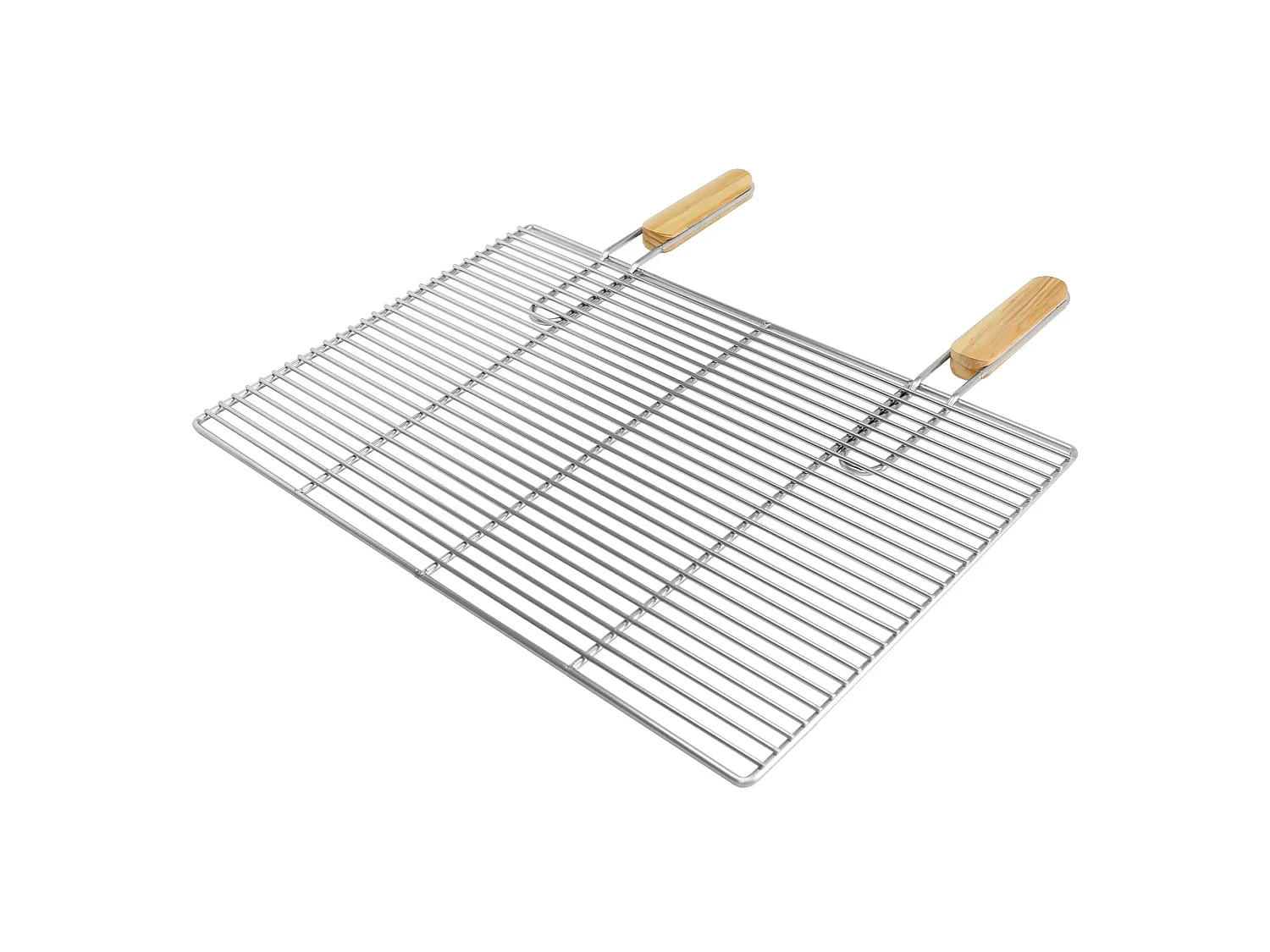 Parrilla barbacoa con doble asa tamaño 60x40cm en acero inoxidable ECD Germany