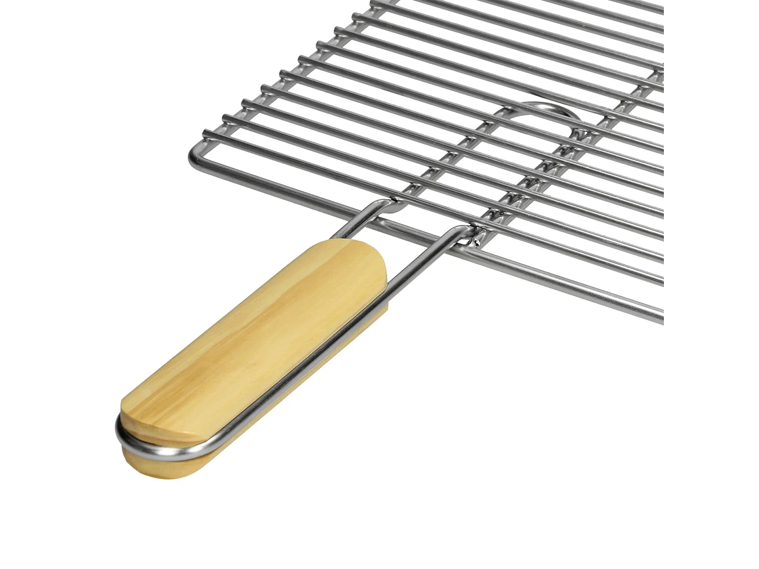 Parrilla barbacoa con doble asa tamaño 60x40cm en acero inoxidable ECD Germany