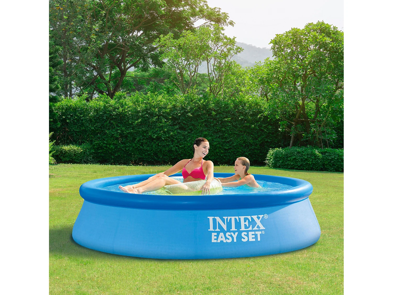 Piscine gonfable 244 x 61cm bassin familiale pour enfants Intex