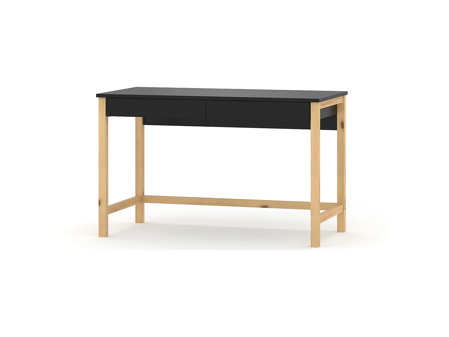 Bureau enfant en pin massif 120x60 noir