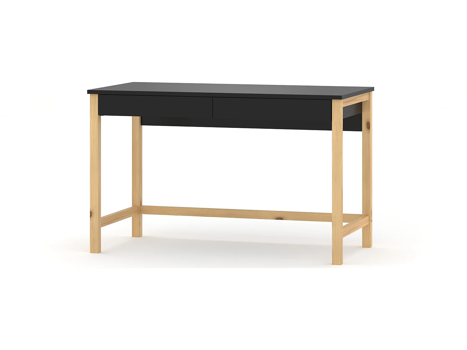 Bureau enfant en pin massif 120x60 noir