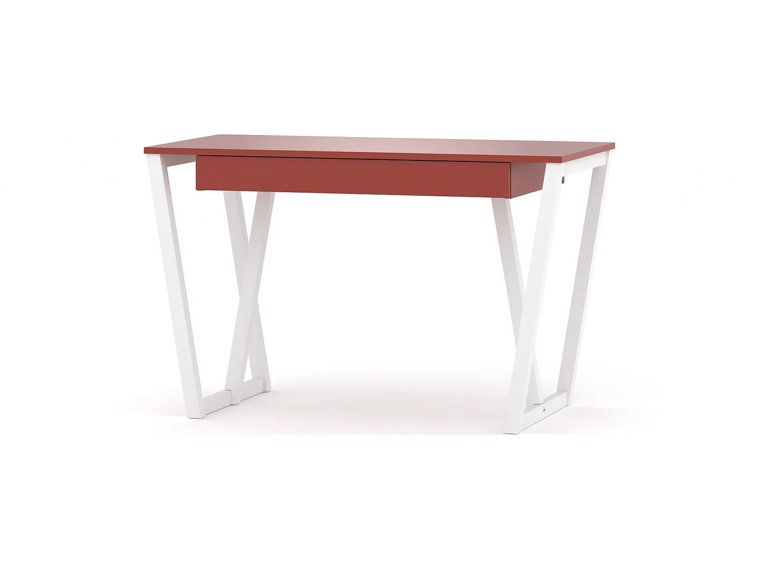 Bureau enfant en pin massif 120x60 rouge
