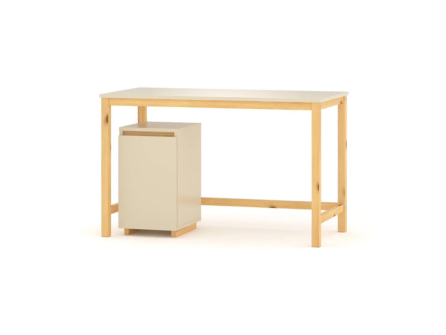 Bureau enfant en pin massif 120x60 beige