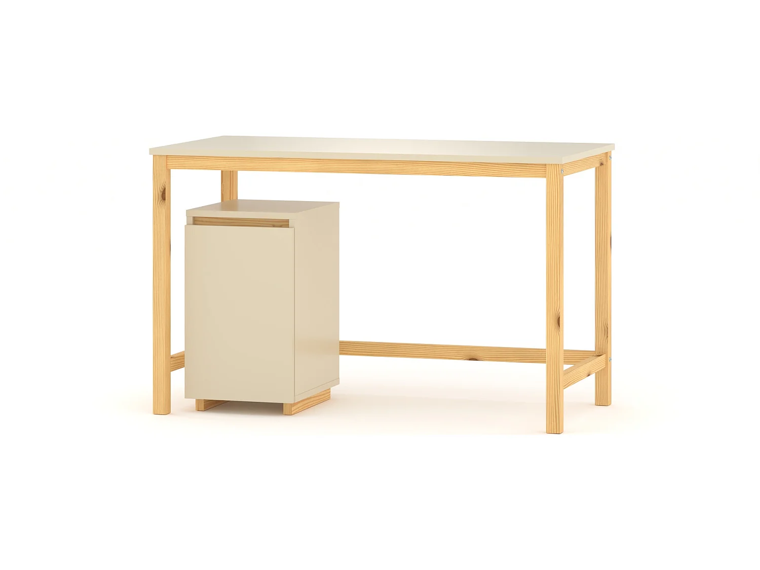 Bureau enfant en pin massif 120x60 beige