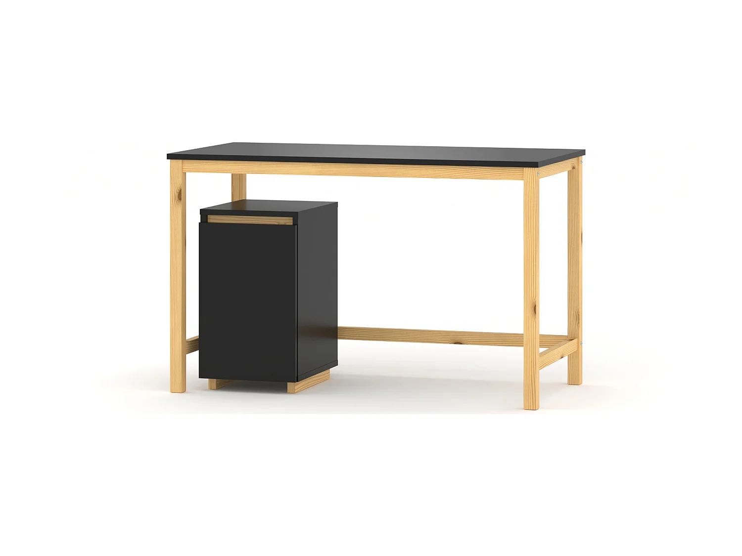 Bureau enfant en pin massif 120x60 noir