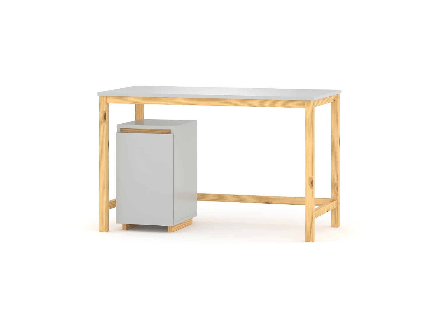 Bureau enfant en pin massif 120x60 gris