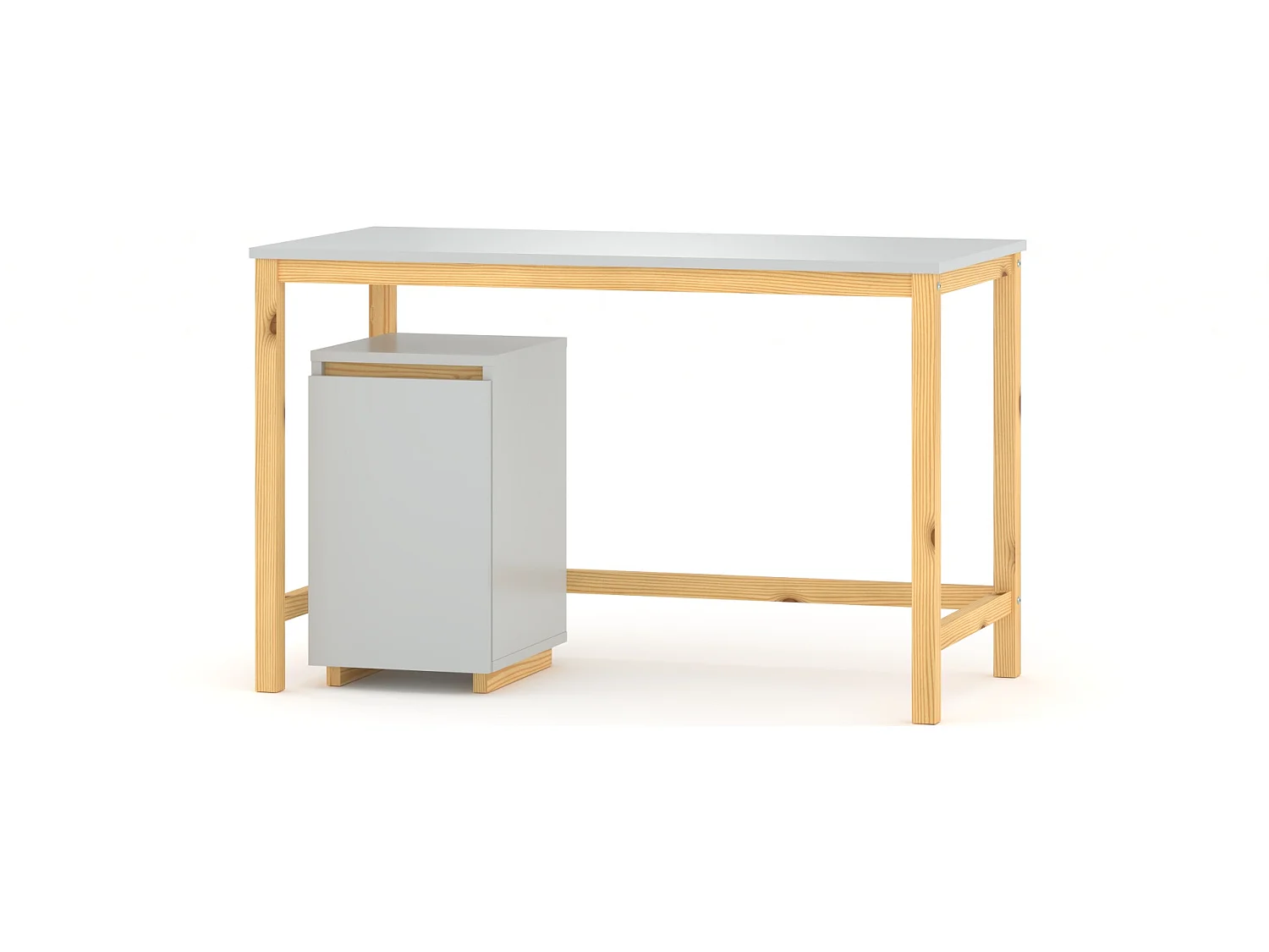 Bureau enfant en pin massif 120x60 gris