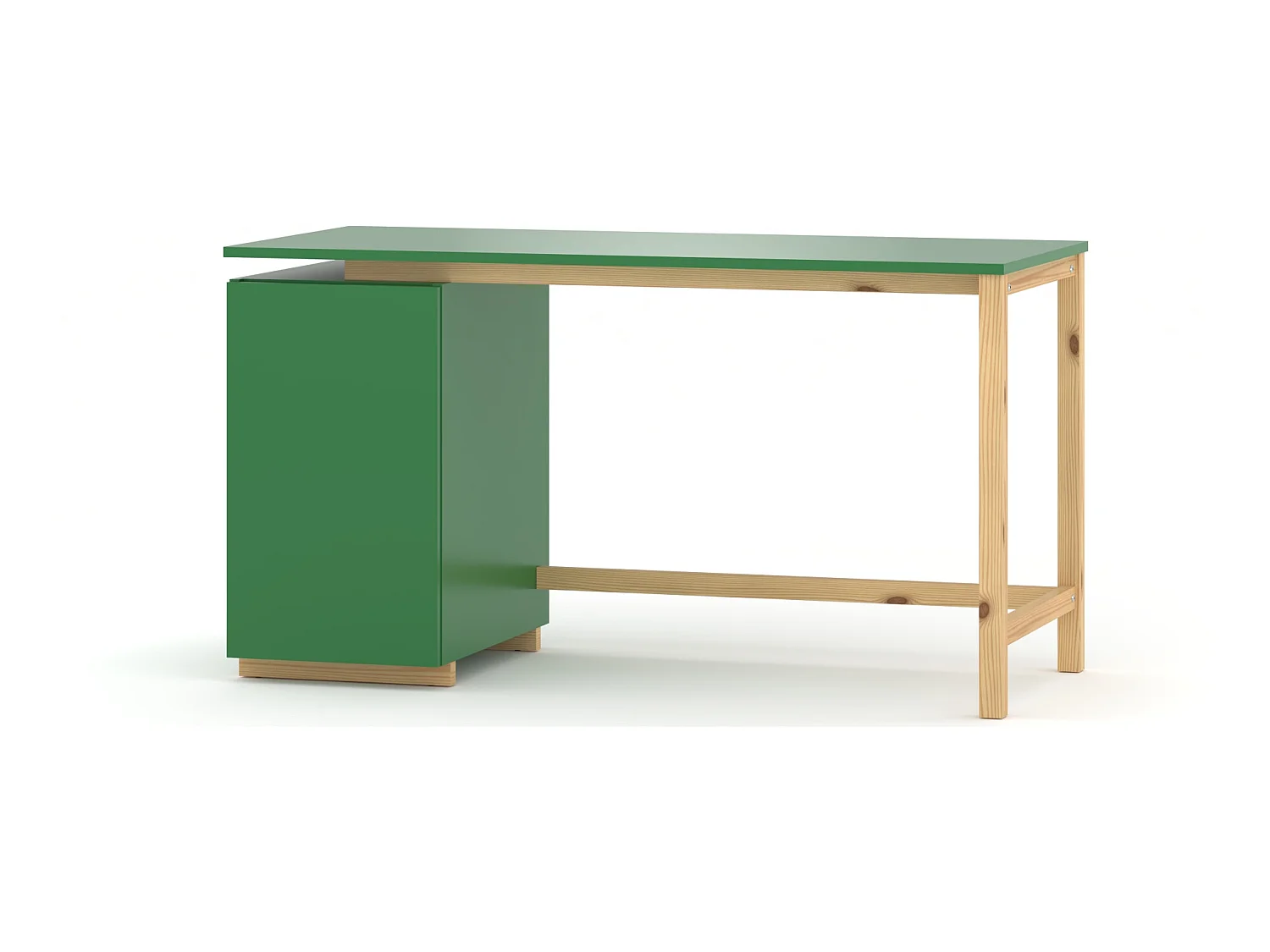Bureau enfant en pin massif 120x60 vert