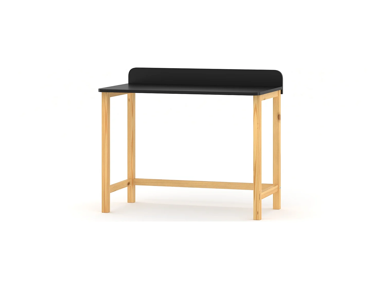 Bureau enfant en pin massif 120x58 noir