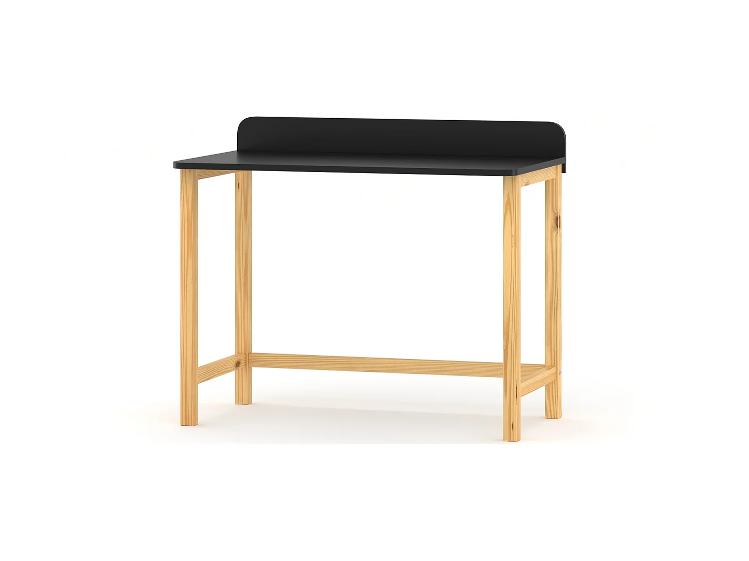 Bureau enfant en pin massif 120x58 noir