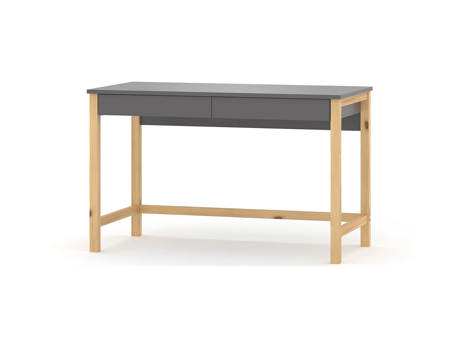 Bureau enfant en pin massif 120x60 gris foncé