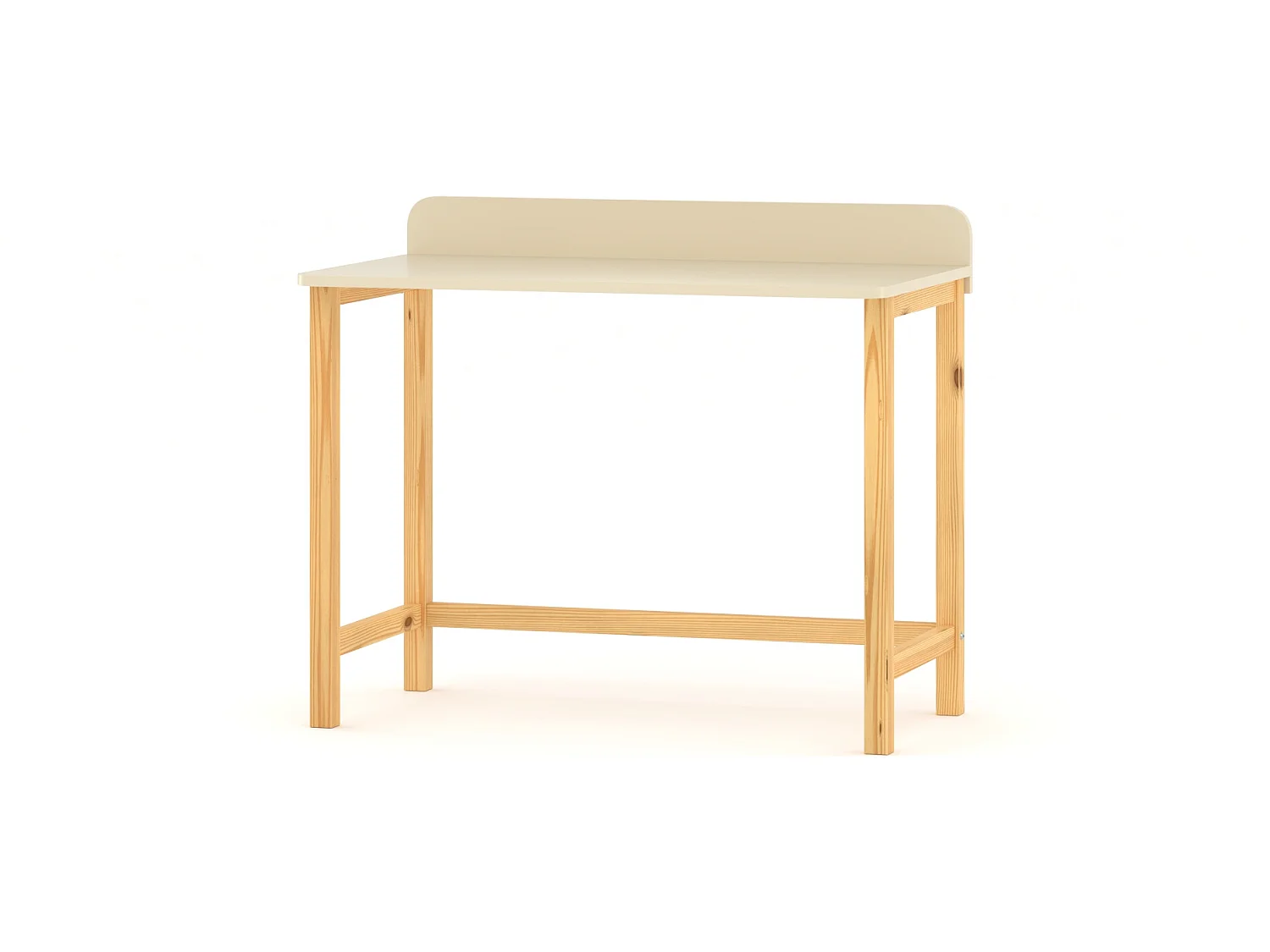 Bureau enfant en pin massif 120x60 blanc