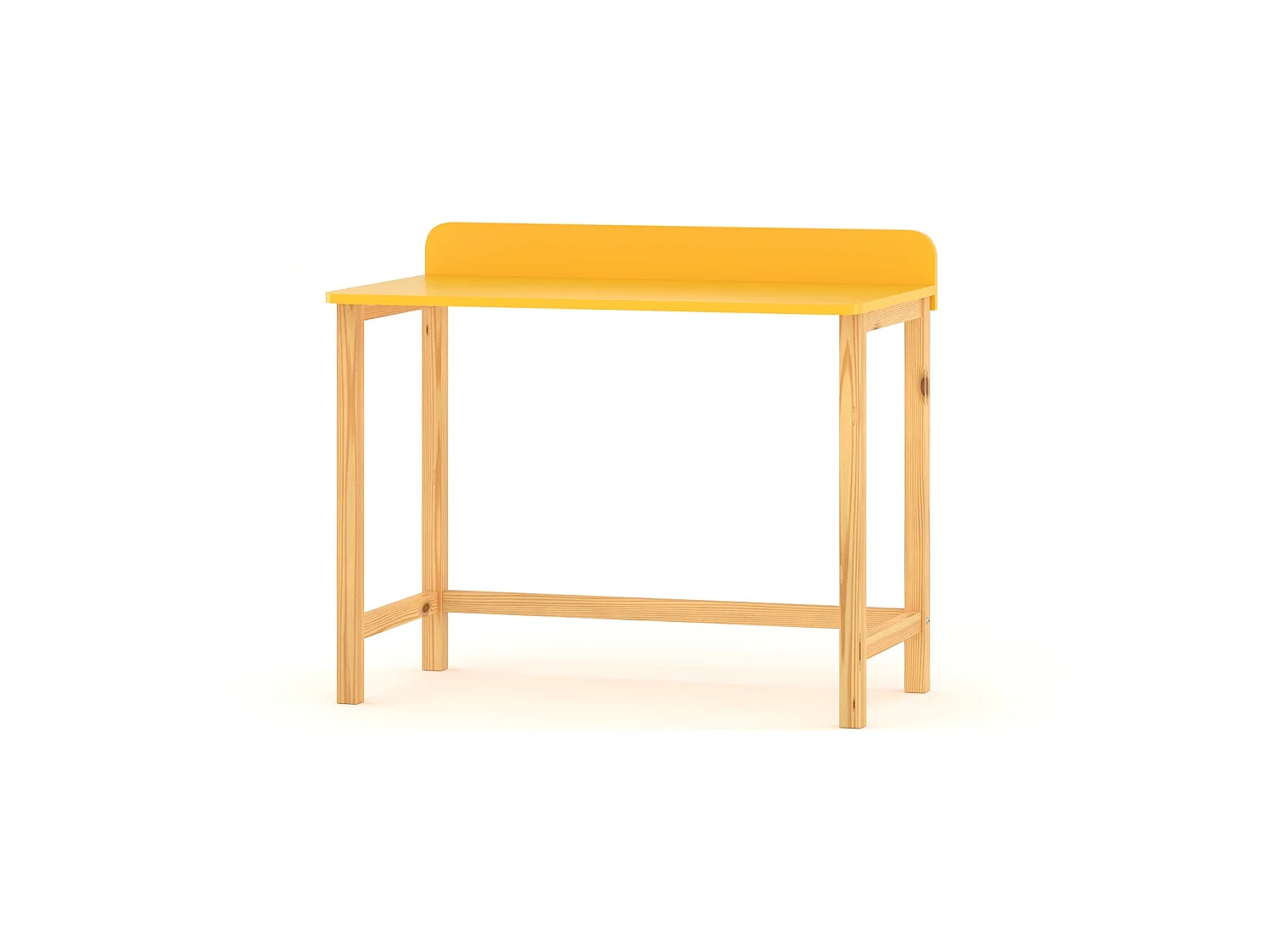 Bureau enfant en pin massif 120x58 jaune