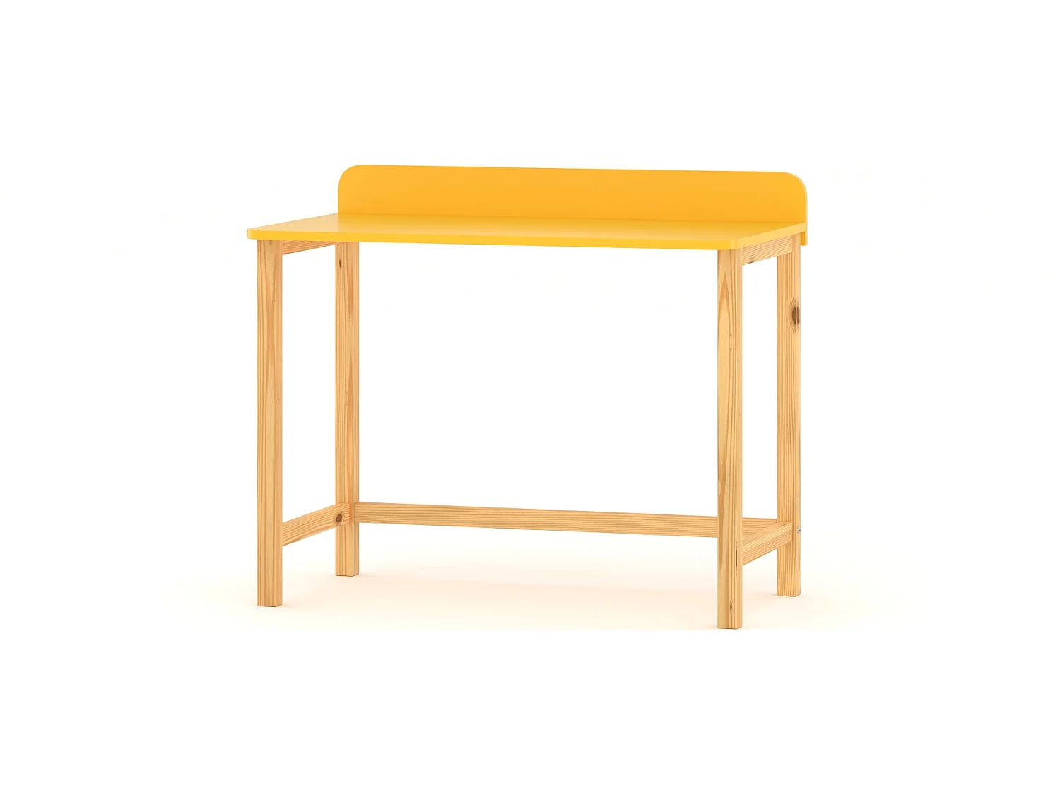 Bureau enfant en pin massif 120x58 jaune