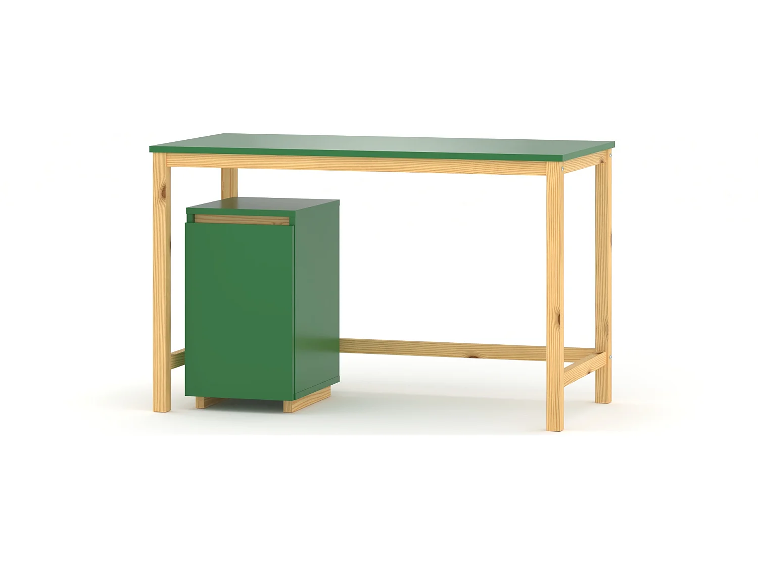 Bureau enfant en pin massif 120x60 vert