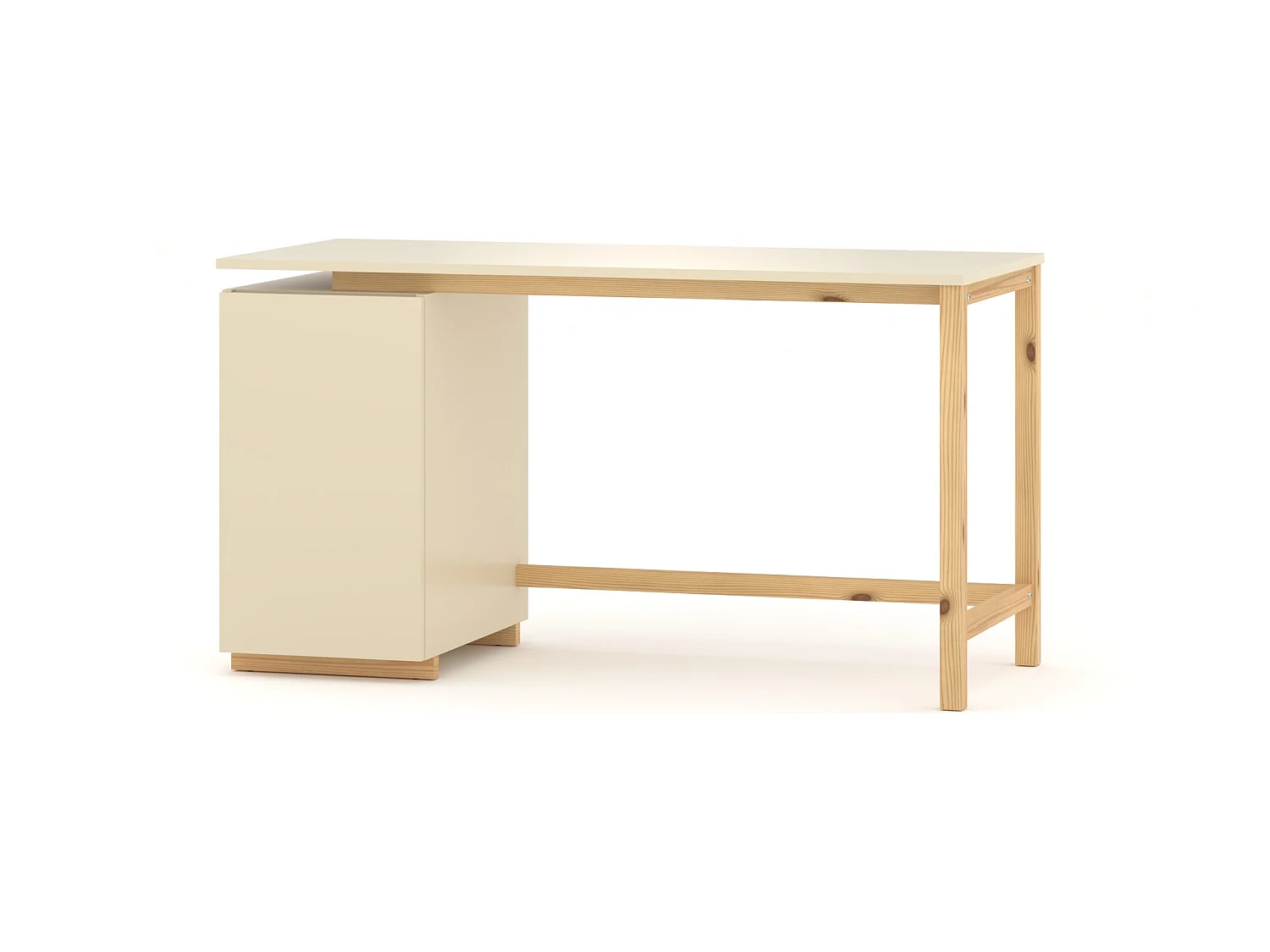Bureau enfant en pin massif 120x60 beige