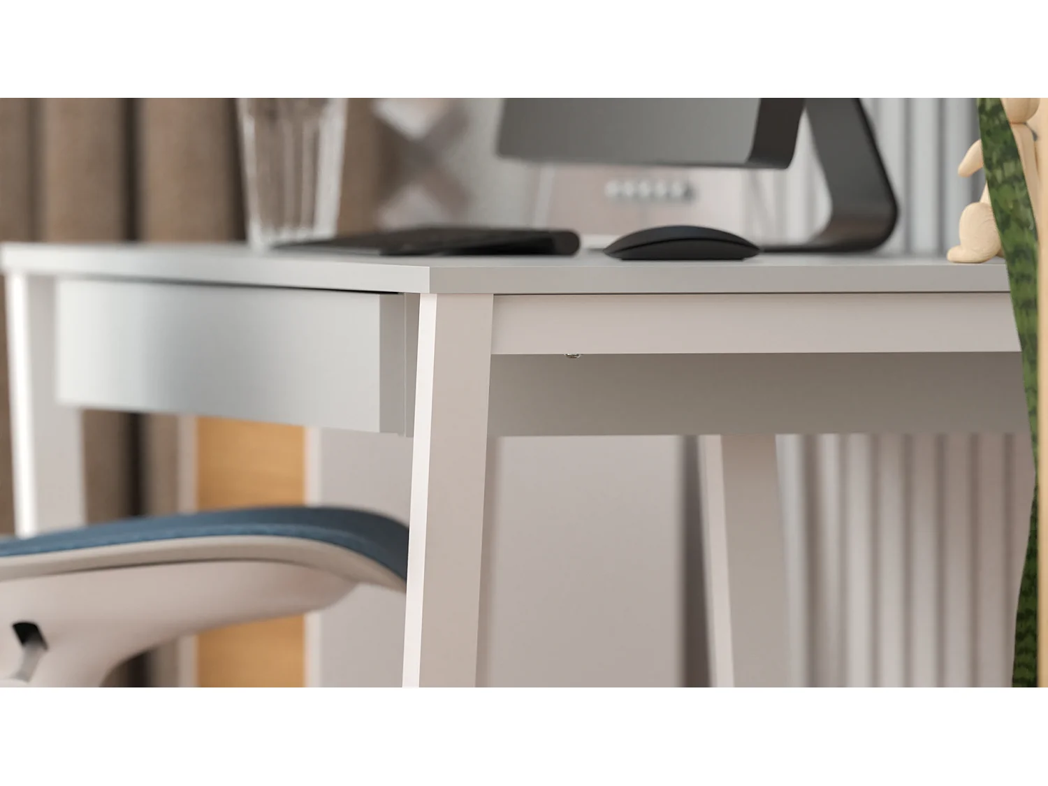 Bureau enfant en pin massif 120x60 gris