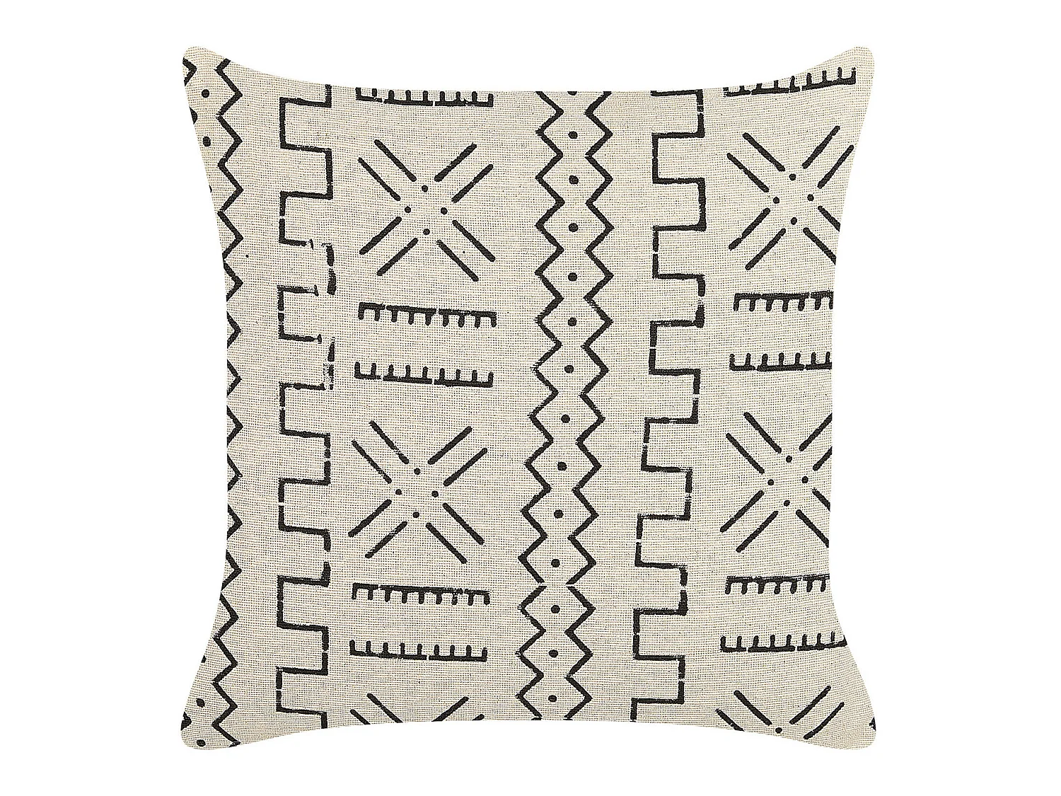 Coussin MYRICA Coton 45 x 45 cm Blanc Motif géométrique