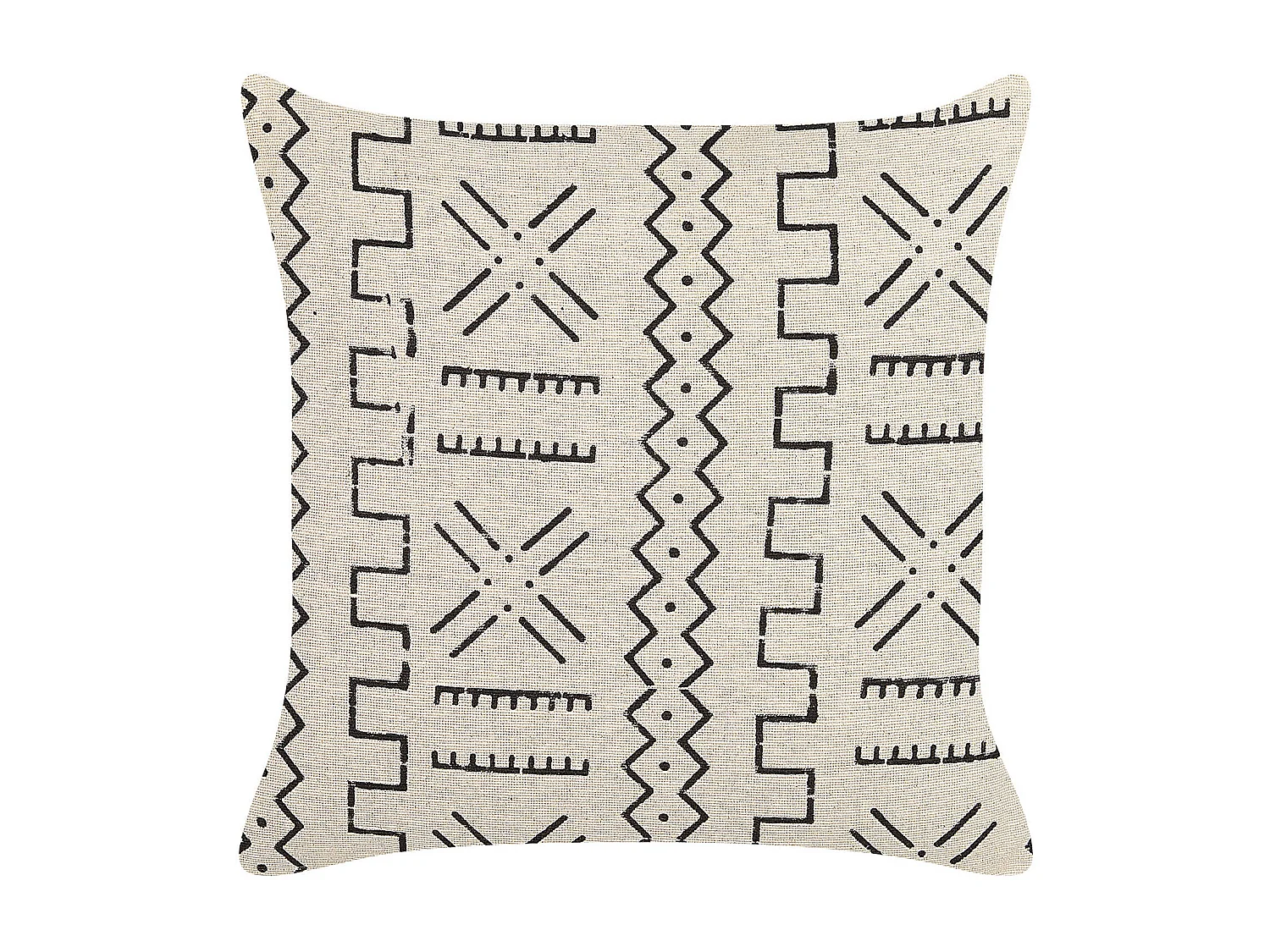 Coussin MYRICA Coton 45 x 45 cm Blanc Motif géométrique