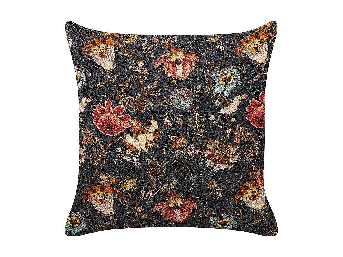 Coussin RAMONDA Velours 45 x 45 cm Multicolore Motif floral