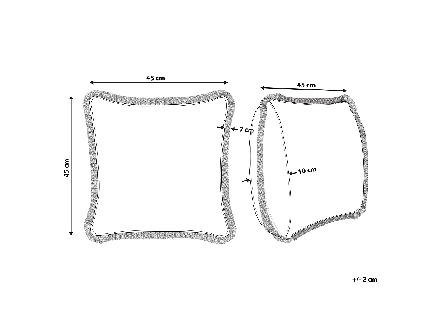 Coussin MITELLA Velours 45 x 45 cm Bleu Motif floral