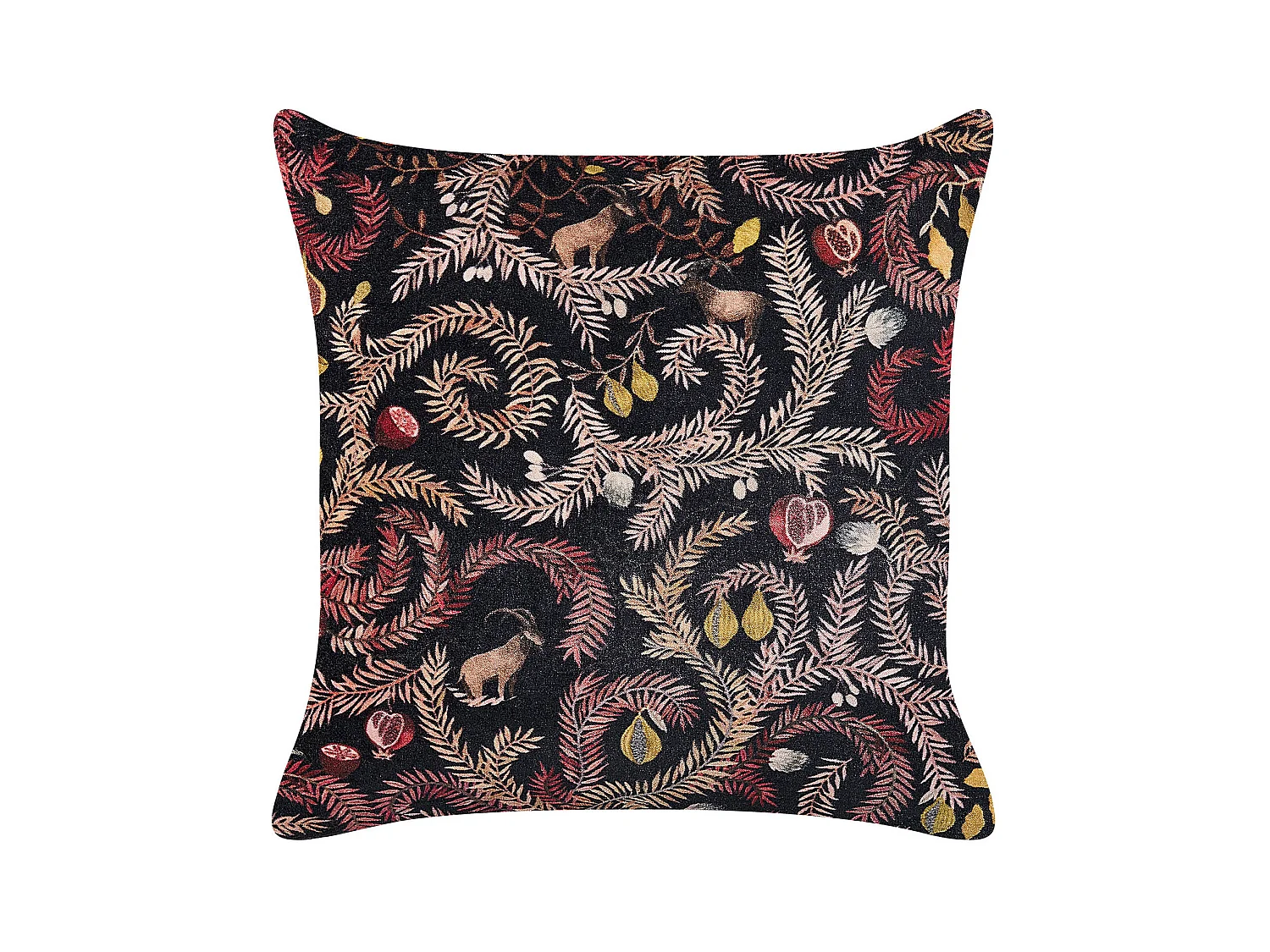 Sierkussen RICINUS Fluweel 45 x 45 cm Zwart Oosters patroon