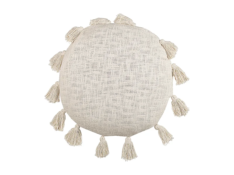 Sierkussen MADIA Katoen 45 x 45 cm Lichtbeige Effen